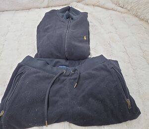 Ralph Lauren Navy Tracksuit with Gold Emblem
